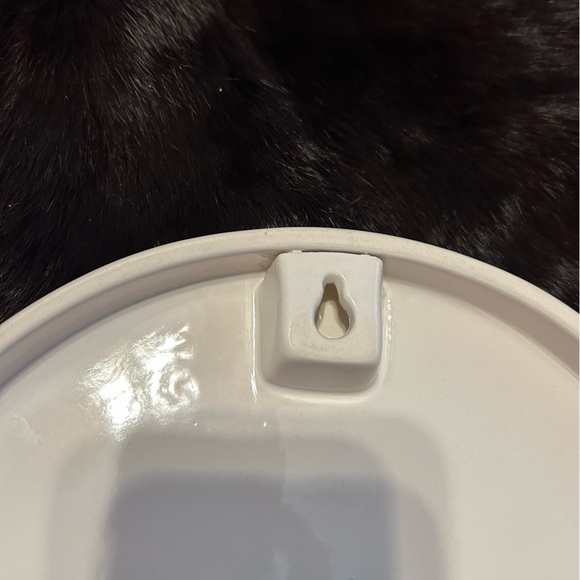 EUC, Rare Rae Dunn Tick Tock clock. ceramic black an white wall clock. - Picture 2 of 3